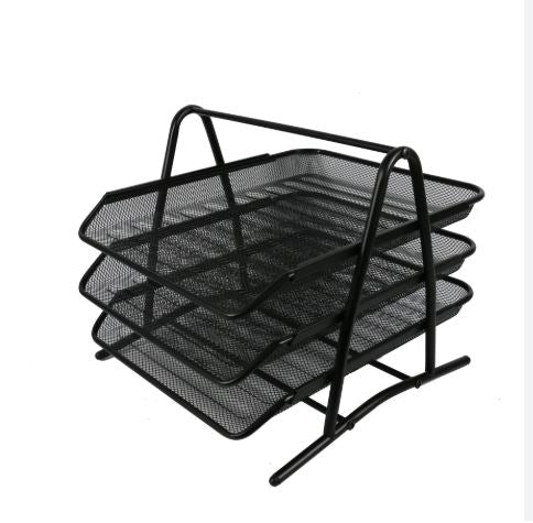 *ESTRICKS* 3 TIER MESH LETTER TRAY BLACK