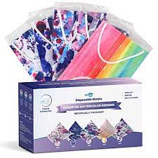 3-PLY ADULTS PRINTED DESIGN MASKS (BOX OF 50)