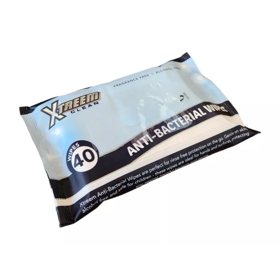 XTREEM CLEAN ANTI-BACTERIAL WIPES 40'S