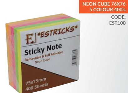*ESTRICKS* NEON CUBE 76X76 5COLOUR 400S