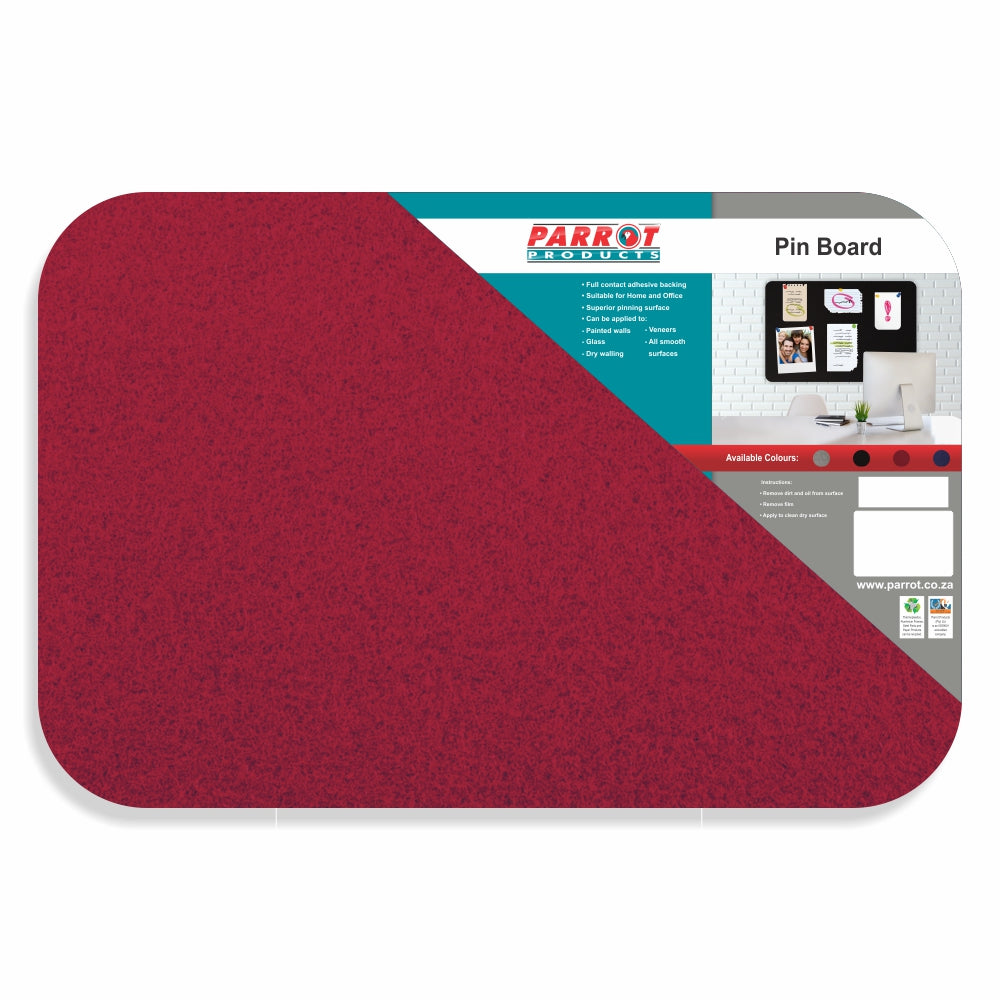 Adhesive Pin Board (No Frame - 450*300mm) - RED