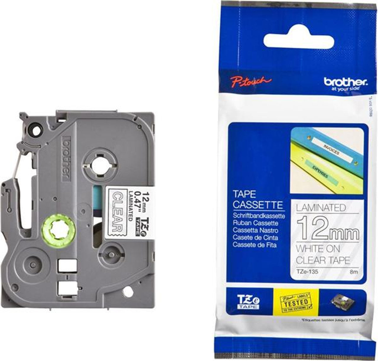 LAMINATED TAPE 12 WHT/CLEAR