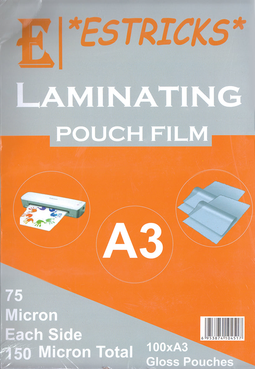 *ESTRICKS* A3 150M LAMINATING POUCH 100S