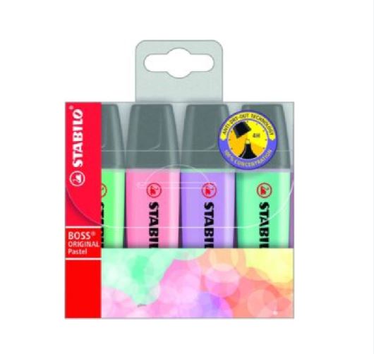STABILO BOSS HIGHLIGHTER - 4'S