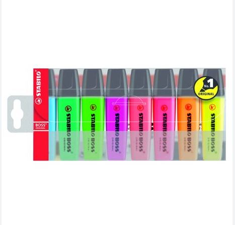 STABILO BOSS HIGHLIGHTER - 8'S