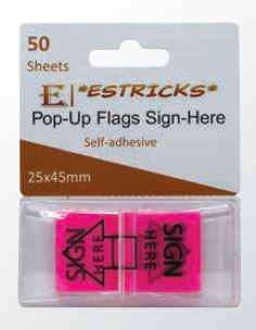 *ESTRICKS* FLAG SIGN HERE 50'S PINK