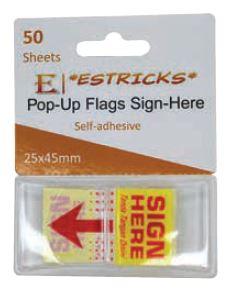 *ESTRICKS* FLAG SIGN HERE 50'S YELLOW