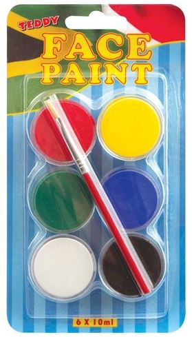 DALA TEDDY FACE PAINT KIT 6X10ml
