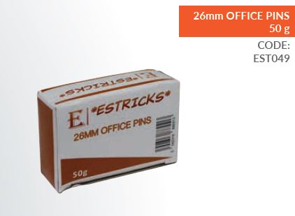 *ESTRICKS* 26mm OFFICE PINS 100G