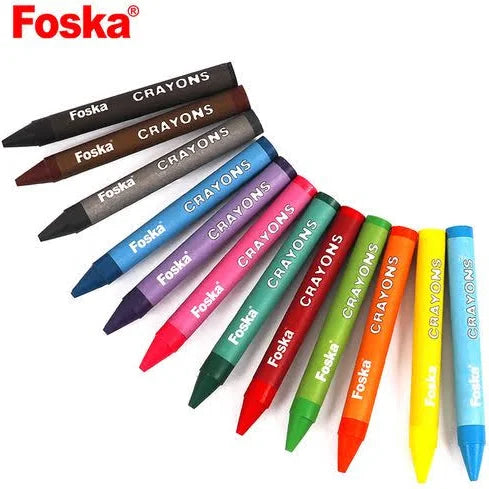 WAX CRAYONS FOSKA JUMBO 12'S ROUND