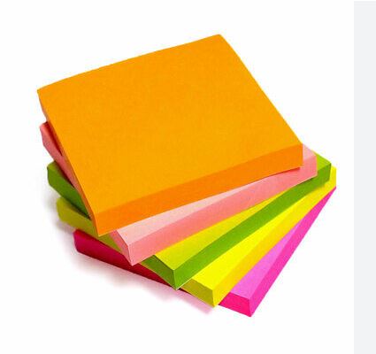 STICK'N NOTES  REGULAR CUBE - ASST  21012 / 21013 - NEON 21012