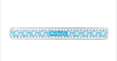 BUTTERFLY 30CM FLEXIBLE RULER