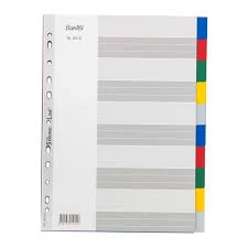 BANTEX A4 10 CUT DIVIDERS ASSORTED #6010