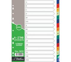 TREELINE A-Z 16 POSITION P.V.C FILE DIVIDERS