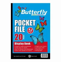 BUTTERFLY A2 20 PAGE POCKET FILE