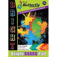 BUTTERFLY A3 BRIGHT BOARD PAD 20 SHEETS