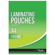 A4 250 MICRON LAMINATING POUCHES 100'S