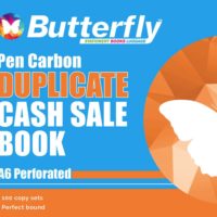 BUTTERFLY A6 CASH SALE DUPLICATE PEN CARBON BOOK