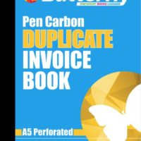 BUTTERFLY A5 INVOICE DUPLICATE PEN CARBON BOOK