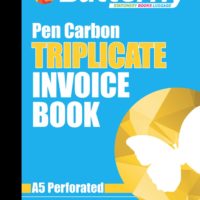 BUTTERFLY A5 INVOICE TRIPLICATE PEN CARBON BOOK