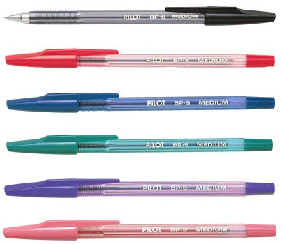 PILOT BP-S MEDIUM BALLPOINT PENS