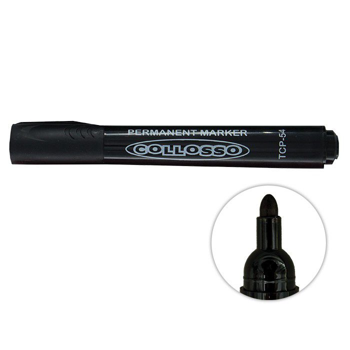 COLLOSSO PERMANENT MARKERS BLACK BULLET TIP