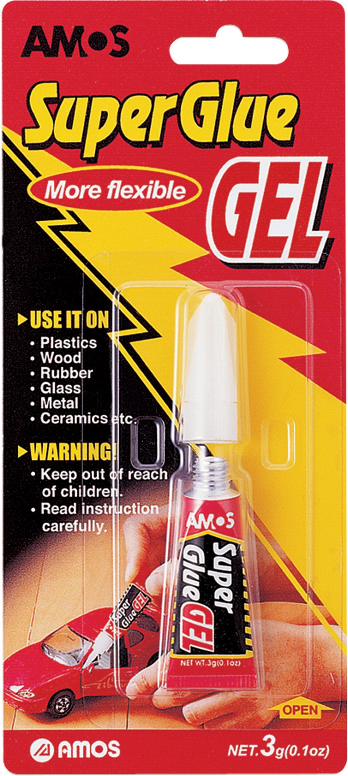 AMOS SUPER GLUE 3g CARDED - SGG3B1