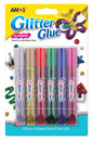 AMOS GLITTER GLUE 10.5ml 5pcs CLASSIC - GCL10B5