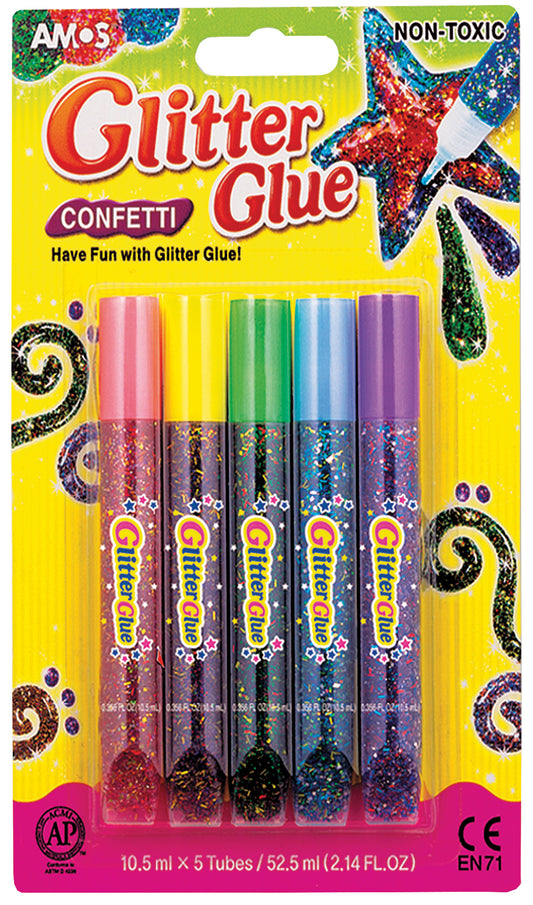 AMOS CONFETI GLUE 10.5ml 5pcs 12`s - GCF10B5