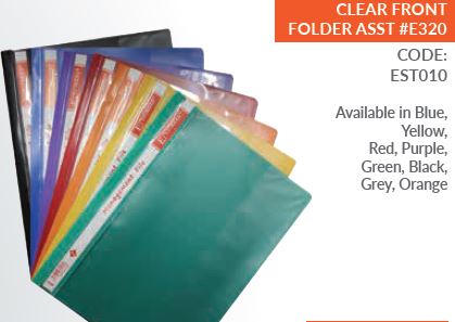 *ESTRICKS* CLEAR FRONT / QUOTATION FOLDERS