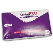 EXAM-PRO LATEX *POWDER FREE* GLOVES - BOX OF 100 - MEDIUM