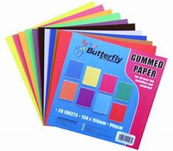 BUTTERFLY GUM PAPER 20 SHEETS (150mm x 150mm)