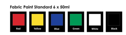 DALA FABRIC PAINT KIT 6X50ml