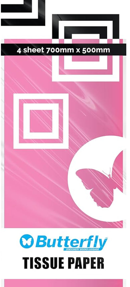 B/FLY TISSUE PAPER FOLDS - PINK