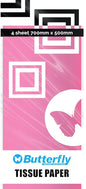 B/FLY TISSUE PAPER FOLDS - PINK