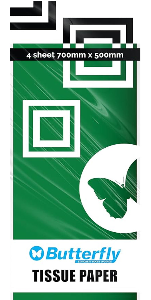 B/FLY TISSUE PAPER FOLDS - GREEN