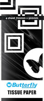 B/FLY TISSUE PAPER FOLDS - BLACK