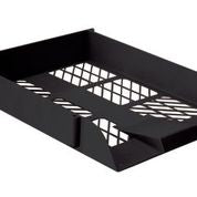 SINGLE P.V.C LETTER TRAY BLACK