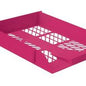 SINGLE P.V.C LETTER TRAY PINK