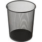 MESH WASTE PAPER BINS - ROUND BLACK