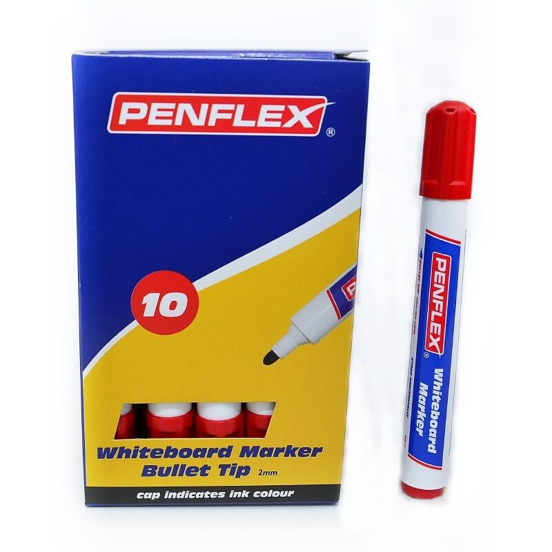 PENFLEX W/BOARD MRK'S RED *BOX OF 10S* – Easy Stationers CC