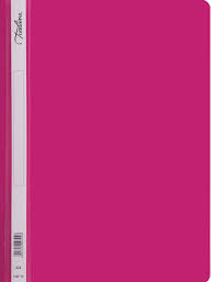 TREELINE A4 P.V.C QUOTATION FOLDERS/CLEAR FRONT FOLDERS - PINK