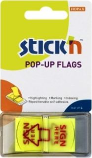 STICK'N SIGN HERE POP-UP FLAGS 50'S