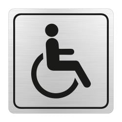 SIGN SYMBOLIC 150*150mm - DISABLED TOILET BLACK PRINT