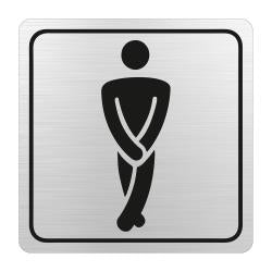 SIGN SYMBOLIC 150*150mm - GENTS TOILET BLACK PRINT