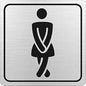 SIGN SYMBOLIC 150*150mm - LADIES TOILET BLACK PRINT