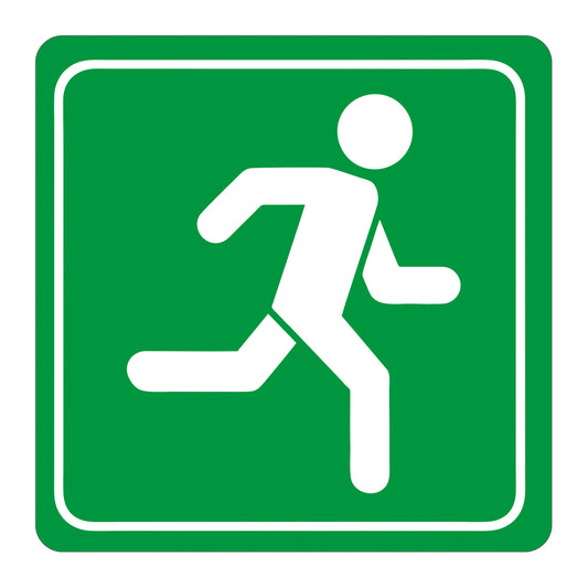 SIGN SYMBOLIC 150*150mm - RUNNING MAN