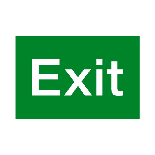 Exit Symbolic Sign - Printed on White ACP (150 x 300mm)