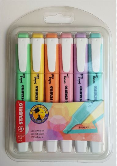 STABILO SWING COOL PASTEL HIGHLIGHTERS