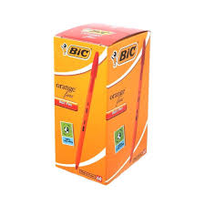 BIC ORANGE FINE RED *BOX OF 60'S*